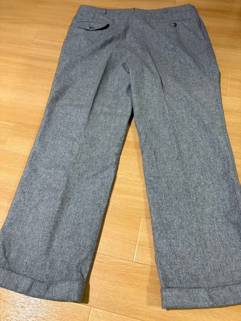 訳あり　ポロラルフローレン　ウールフランネル　ツータックトラウザーズ　96