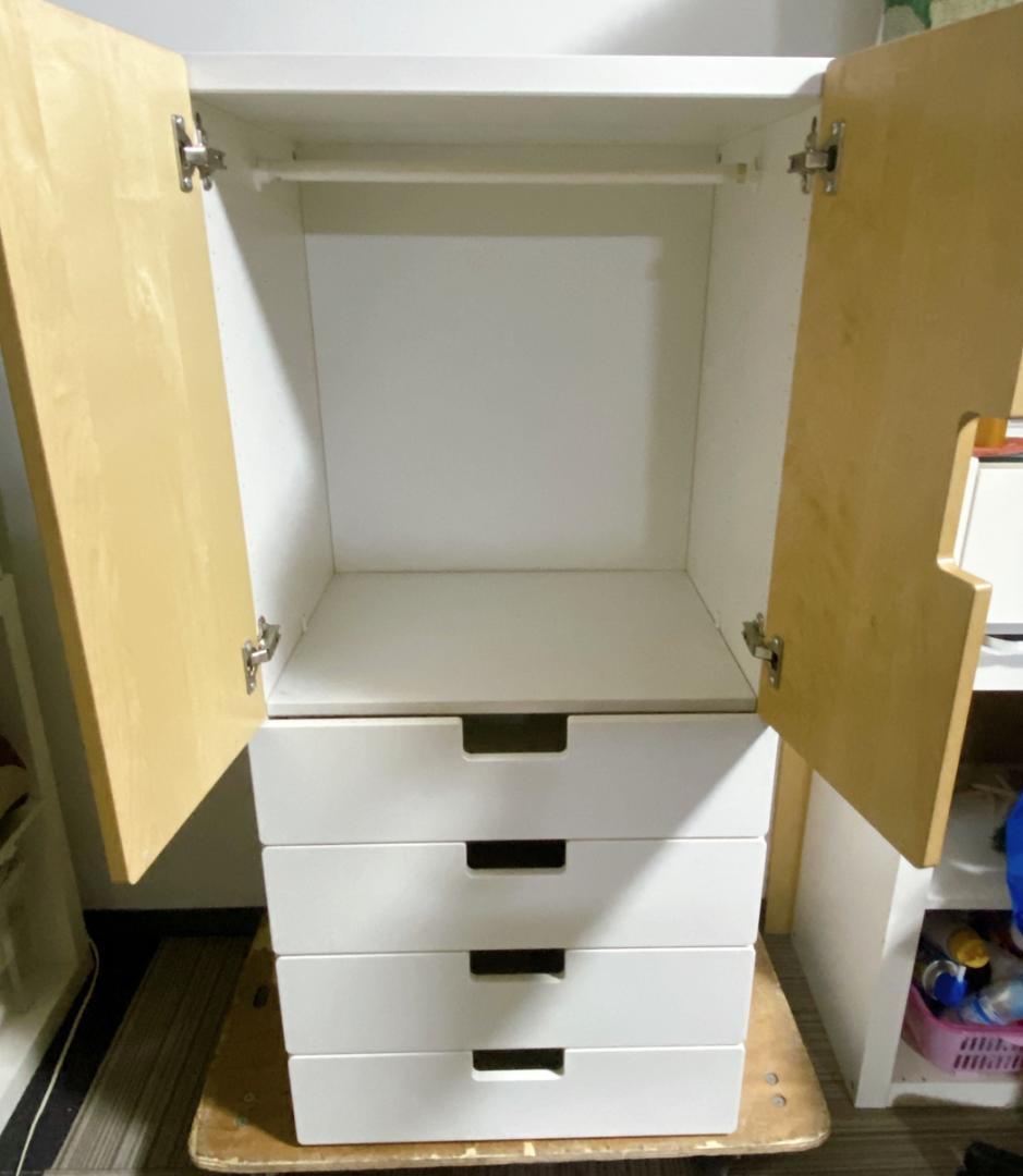 IKEA STUVA キッズワードローブ 収納コンビネーション扉・引き出し付き