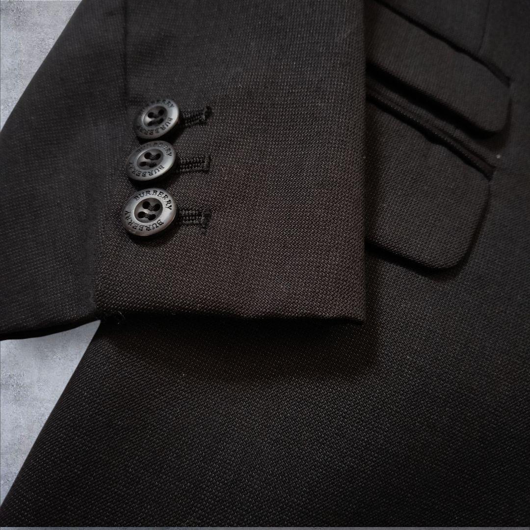 【バーバリー ロンドン】フォーマルスーツ 上下セット 120 黒 シルク混