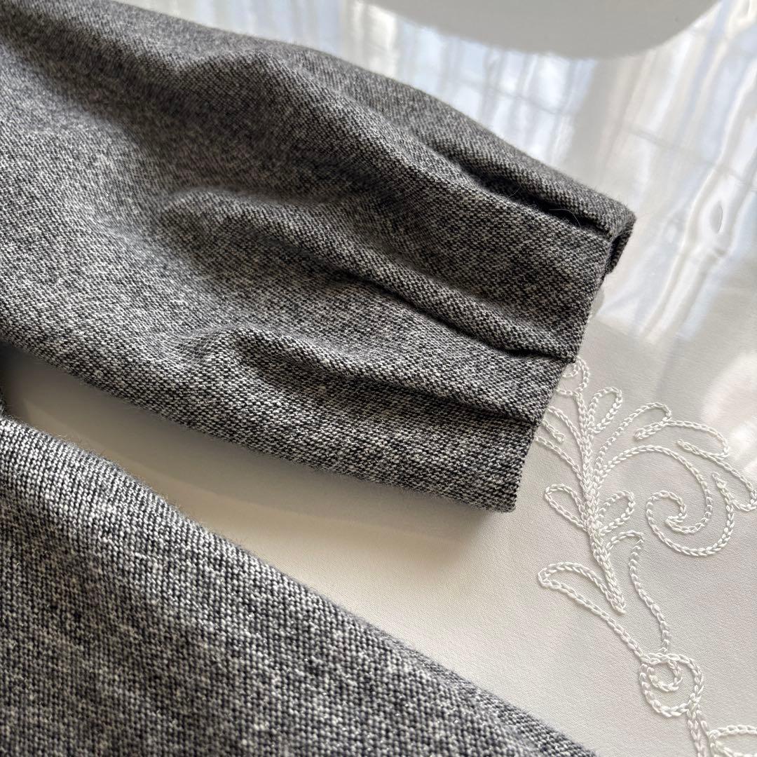 エムズグレイシー　ポイントお花モチーフ 裾スカラップデザイン　ワンピース　38