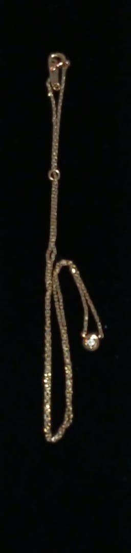 C*a様 K10 0.03カラット 無色透明ダイヤモンド ネックレス ピンクゴー