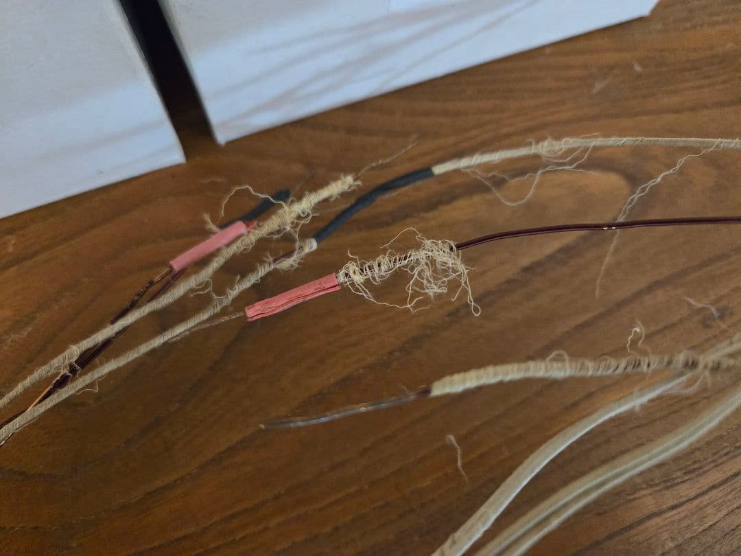 WesternElectric16GA単線ブラックエナメル SPケーブル+おまけ