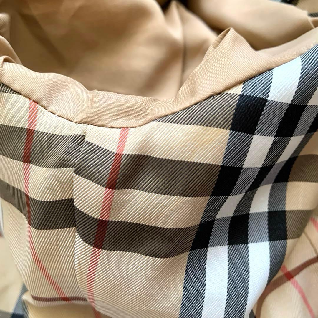 バーバリー　テーラードジャケット　ベロア　36 ベージュ　ノバチェック　シングル