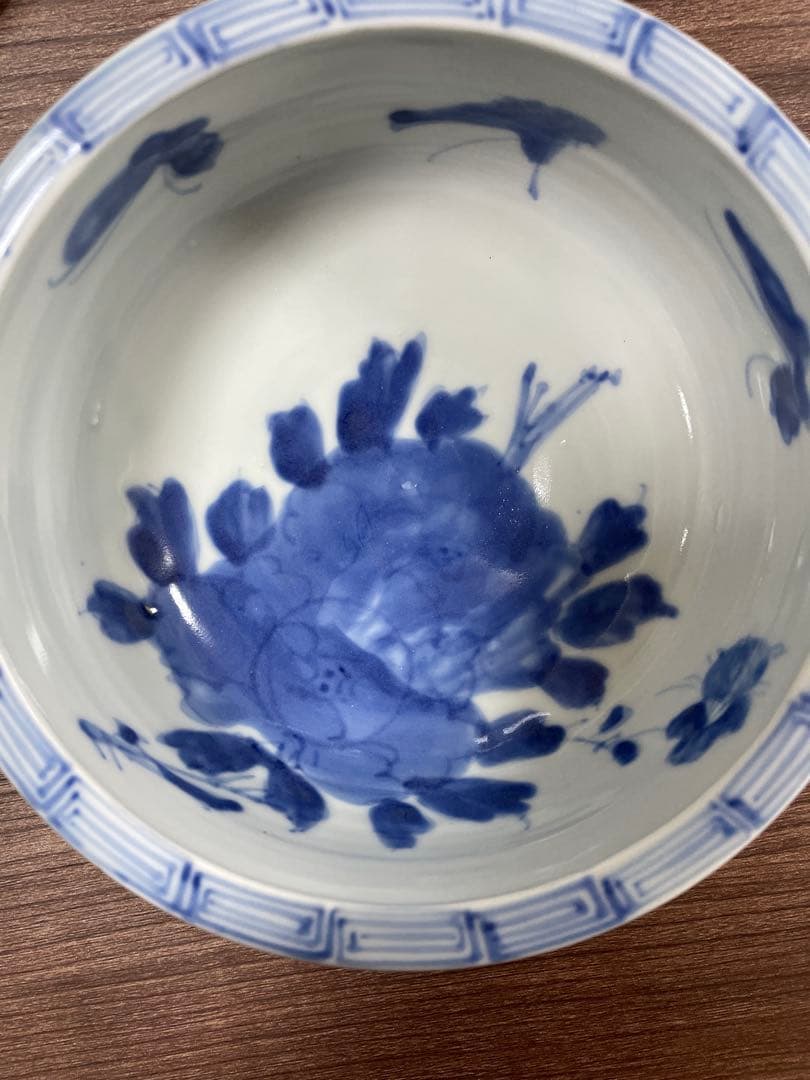 【現状品】古伊万里 染付 花蝶柄 菓子鉢10個セット アンティーク レトロ 陶器