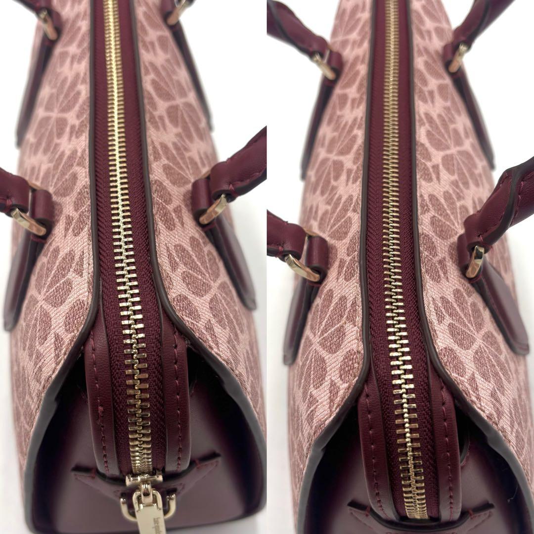 ま*ゆ様 最終価格✨美品✨Kate Spade 花柄 pvc レザー ジャガード