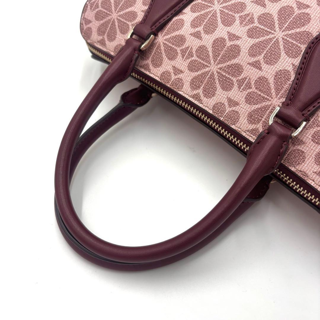 ま*ゆ様 最終価格✨美品✨Kate Spade 花柄 pvc レザー ジャガード