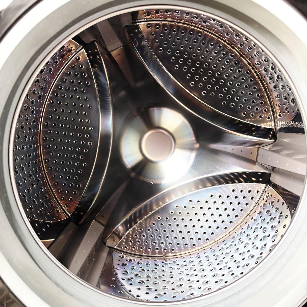 配送設置無料！純正シャープおしゃれ大容量ジャストサイズドラム洗濯機！完動超美品！