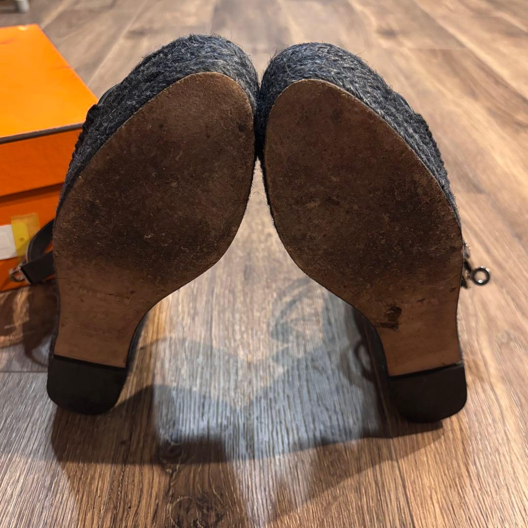 HERMES エルメス　ティヴォリ　ウェッジソールサンダル　36