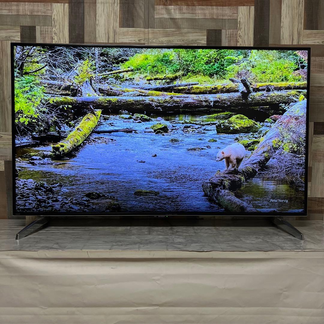 即日受渡❣️全国送料込シャープ60型4K液晶テレビ高精細大画面外付けHDD録画可能