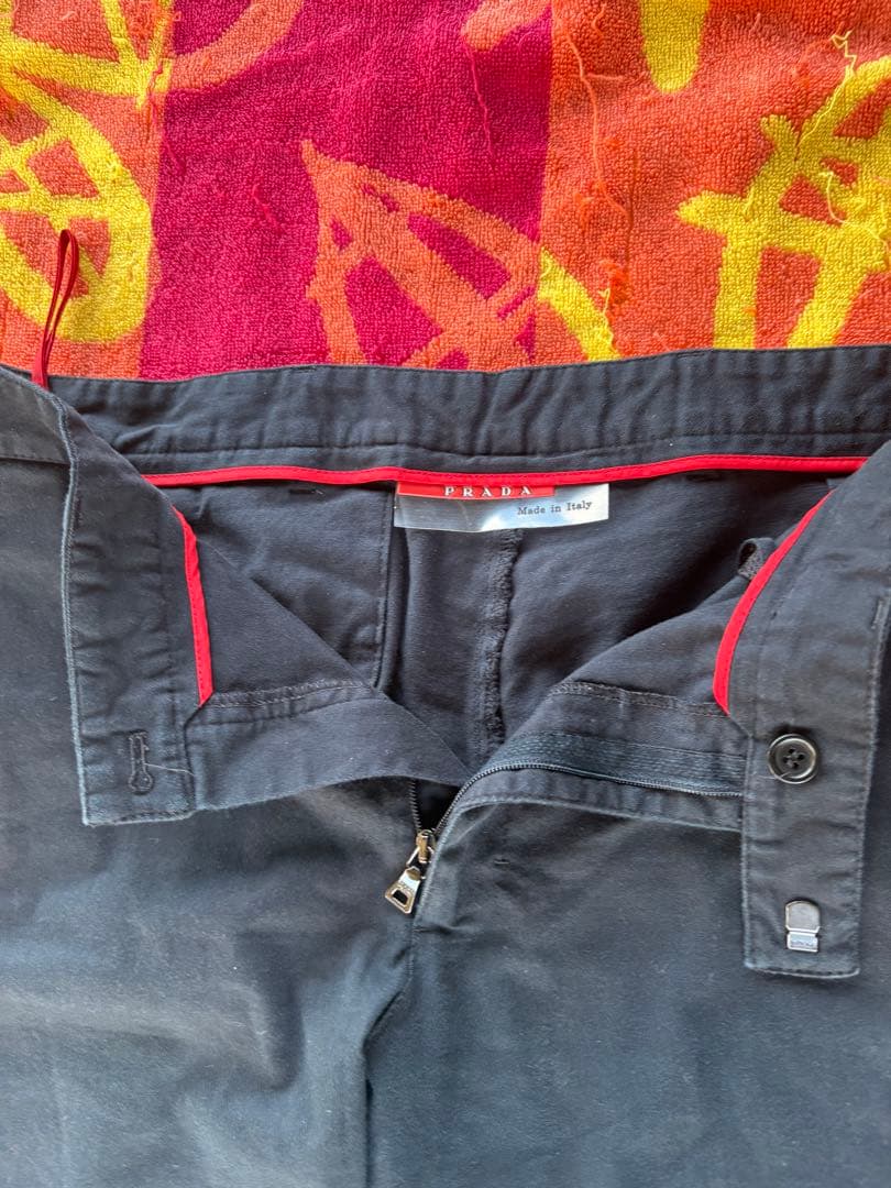 prada sport archive 裾zip フレア　パンツ