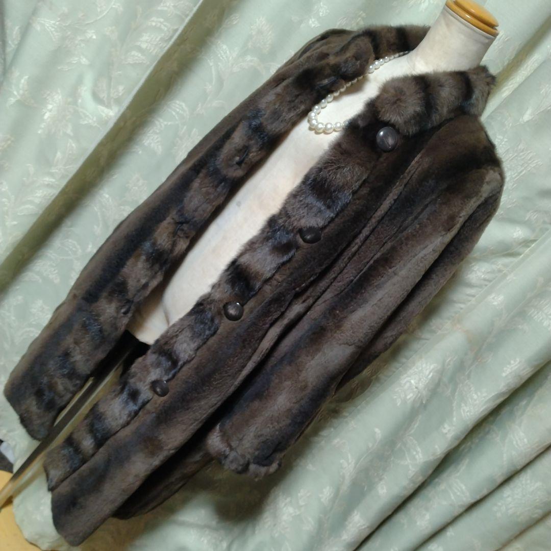 リバーシブル✩ウィーゼルミンク＆ロシアンリス✩ファーコート✩柔らか✩軽い