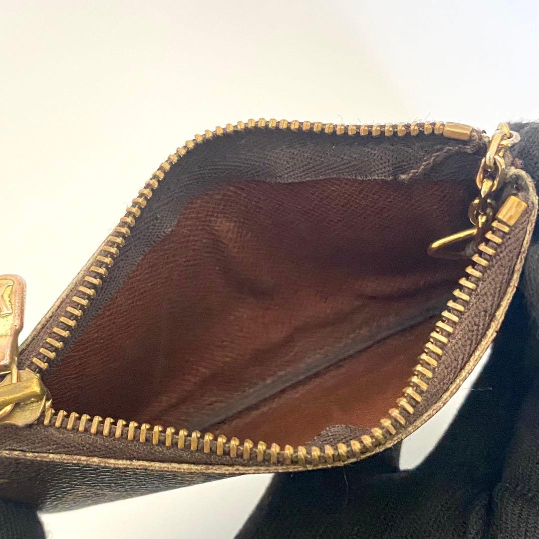 ルイヴィトン モノグラム ポシェットクレ ケース 小銭入れ チェーン