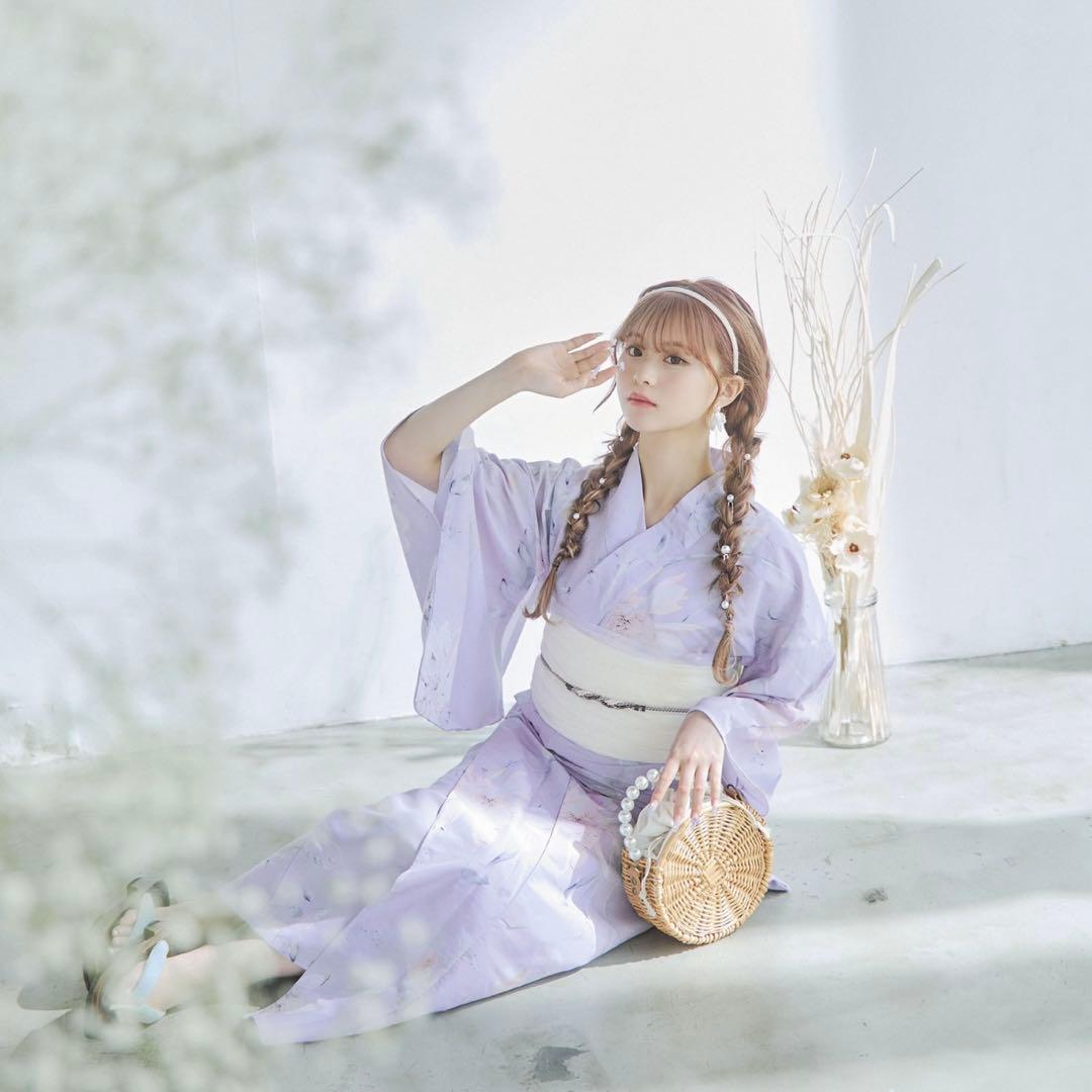 Sugar nine 浴衣 セット ライラック むらさき 紫 パープル