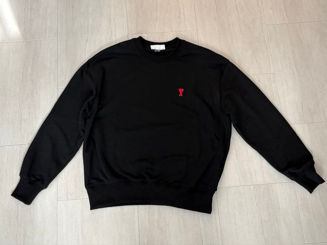 ami paris アミパリス　スウェット　ボクシーフィットブラック　XLサイズ