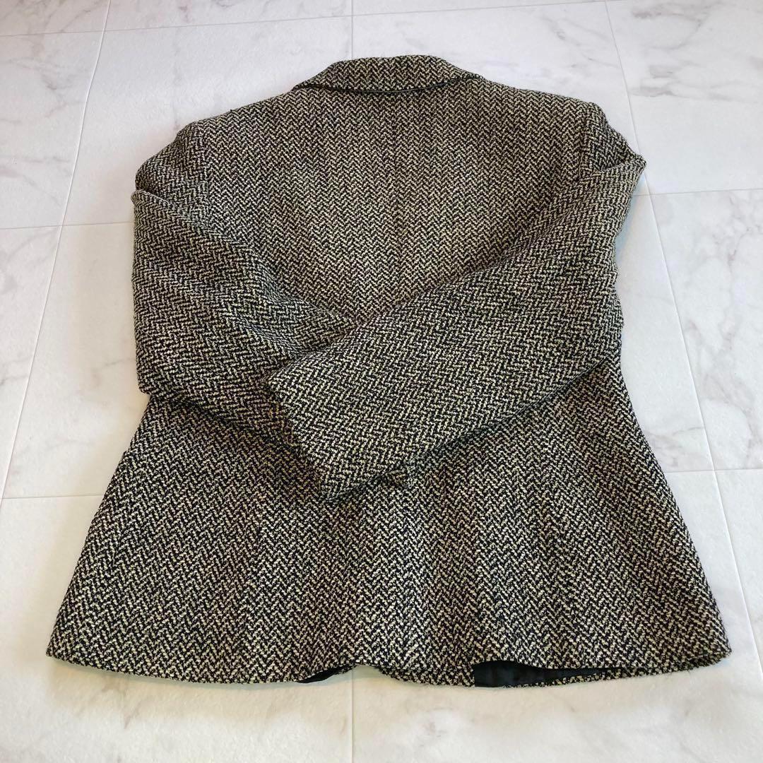 美品 MaxMara マックスマーラ 銀タグ ツイードジャケット イタリア製