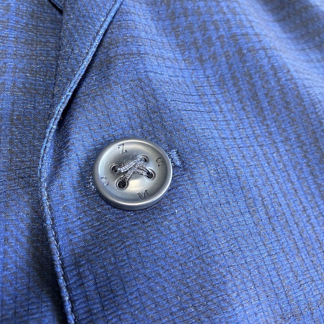 ◎人気デザイン ZARA ブルー系スーツ 軽量 チェック柄 ロゴプレートL 1