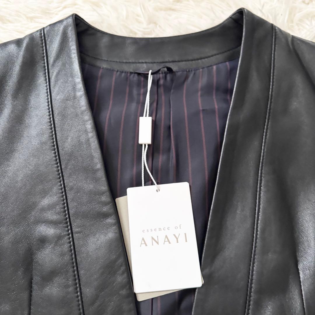 新品未使用✨タグ付 ANAYI ライダース レザージャケット ラムレザー 38