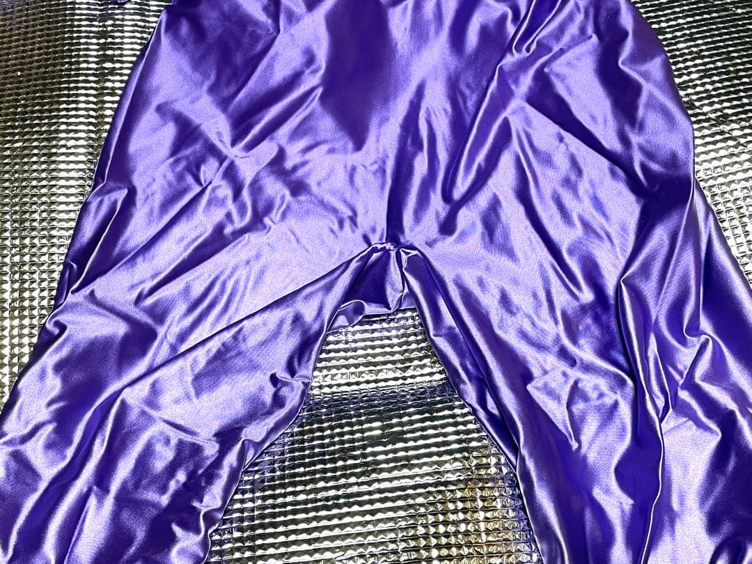 【新品】 全身タイツ 光沢 ツルスベ ゼンタイ 紫 Mサイズ ZENTAI