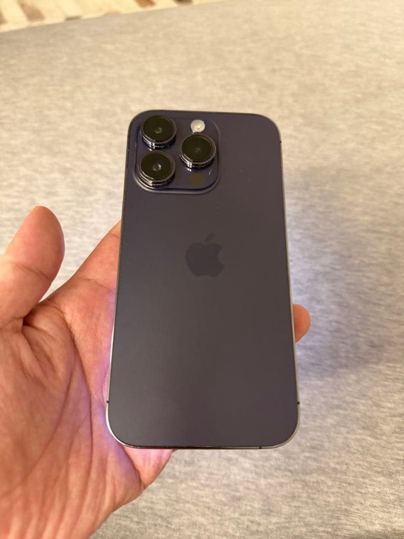 極美品 iphone14 pro 256gb ケース付き ディープパープル