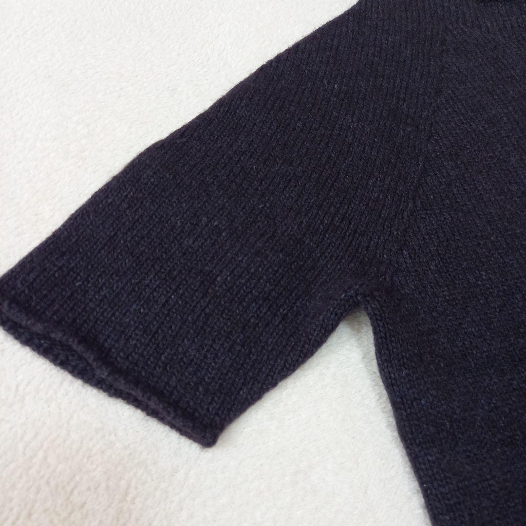 【HERMES 】ルメール期 ヤク100% 半袖ニットワンピース グレー 36