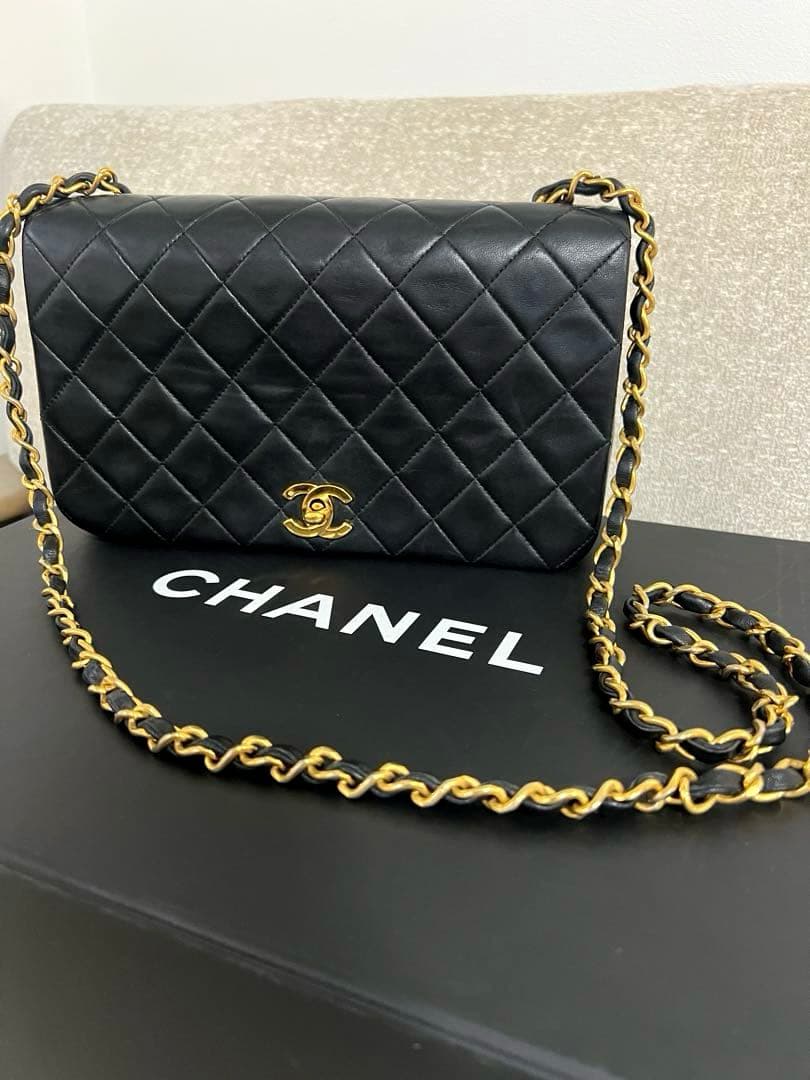 CHANEL シャネル ミニマトラッセ ラムスキン シングルフラップ ゴールド