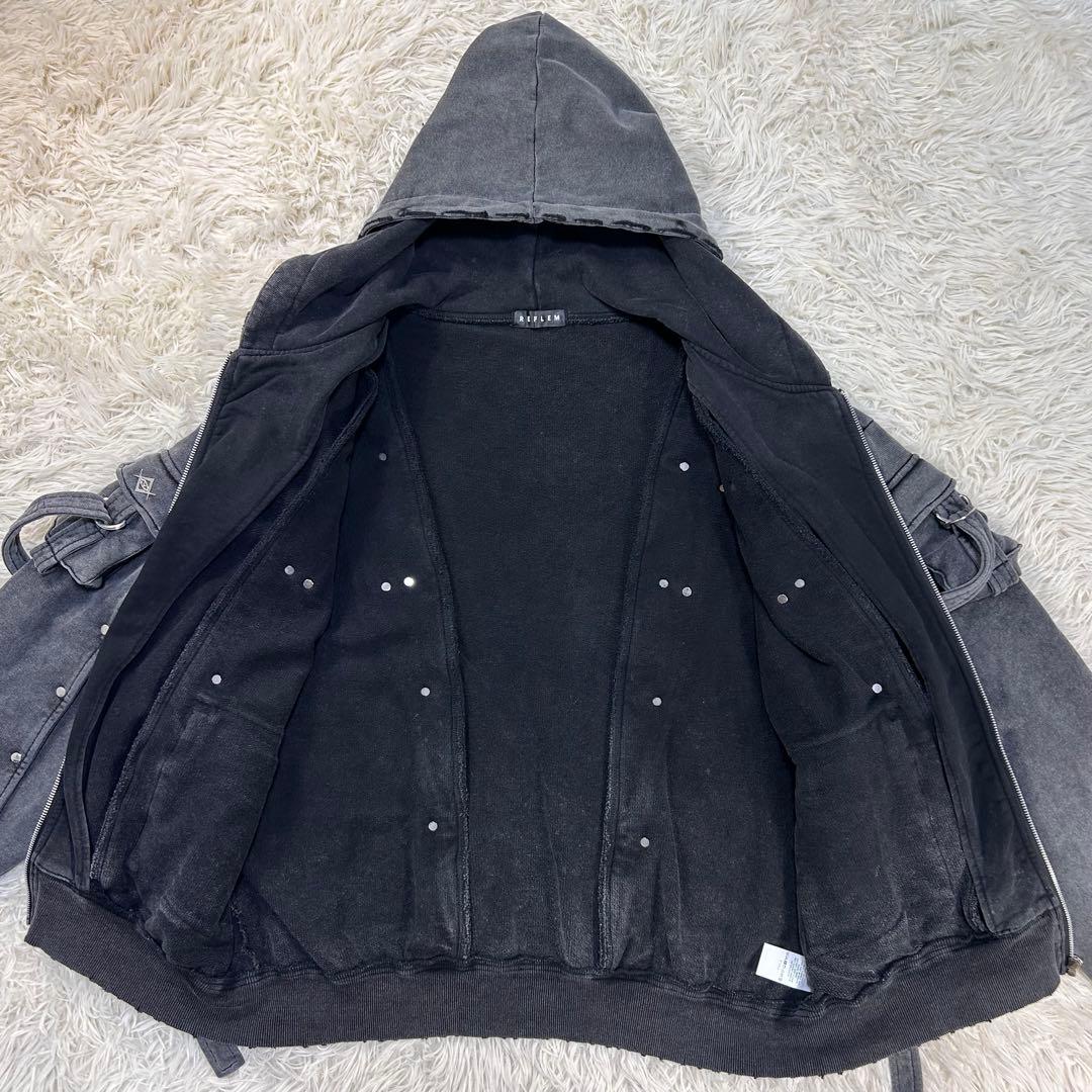 完売品 REFLEM ヘビーレイヤードZIPパーカー グレー