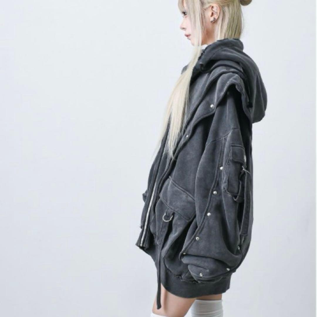 完売品 REFLEM ヘビーレイヤードZIPパーカー グレー