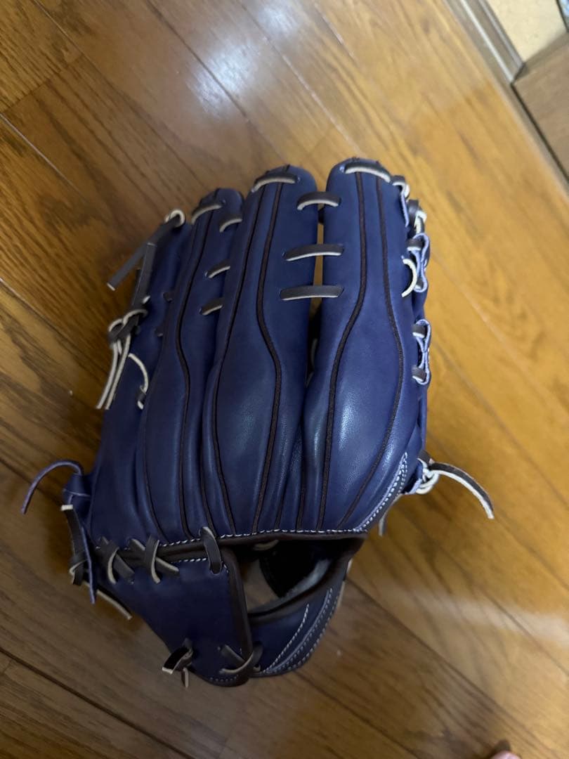 最終値下げアシックスゴールドステージ軟式用　ipro外野手　iブルー×Dブラウン