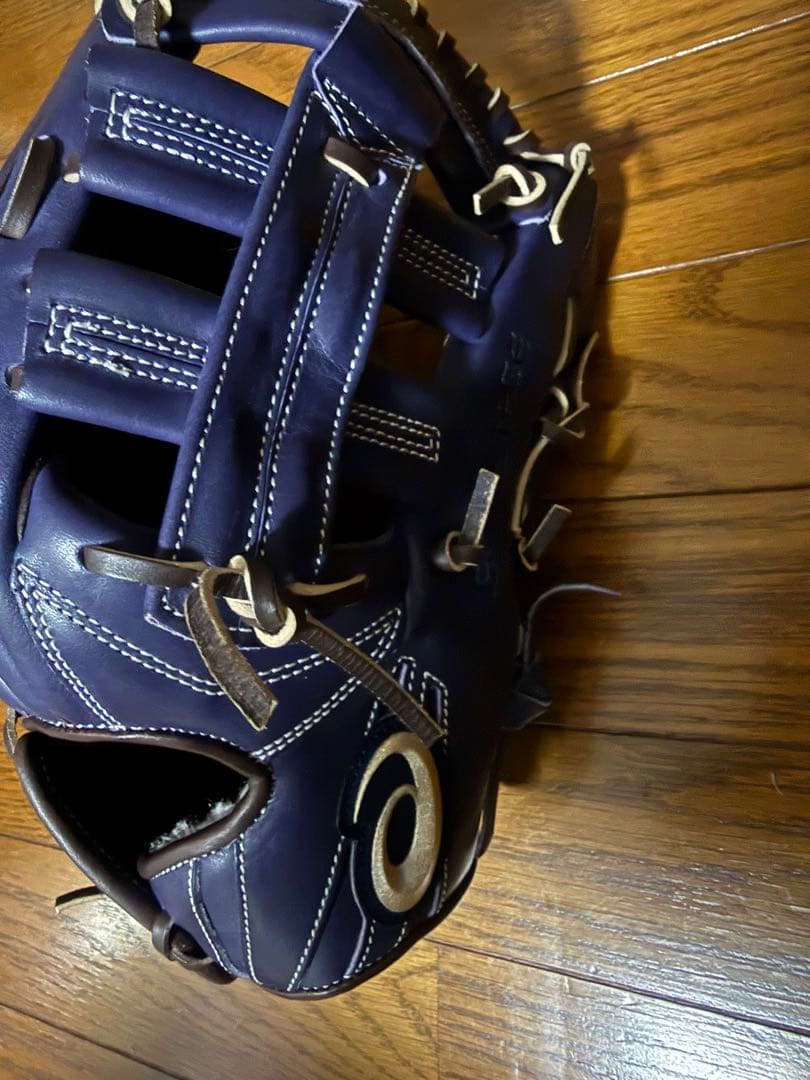 最終値下げアシックスゴールドステージ軟式用　ipro外野手　iブルー×Dブラウン