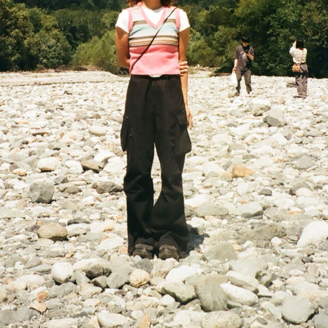 Fax copy express ブラックカーゴパンツ