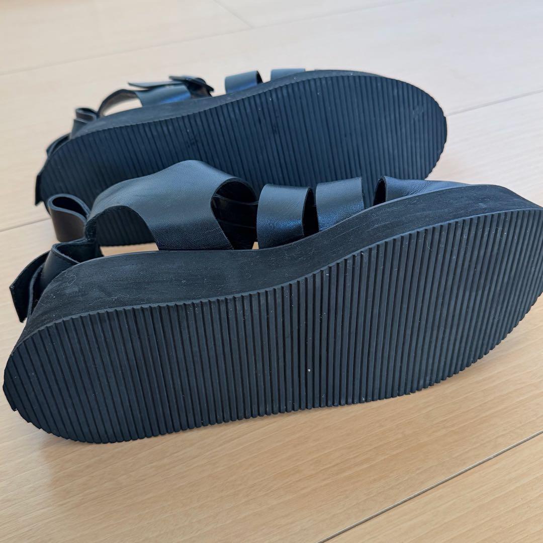 【美品】ph7+ 厚底グルガサンダル　BK 37