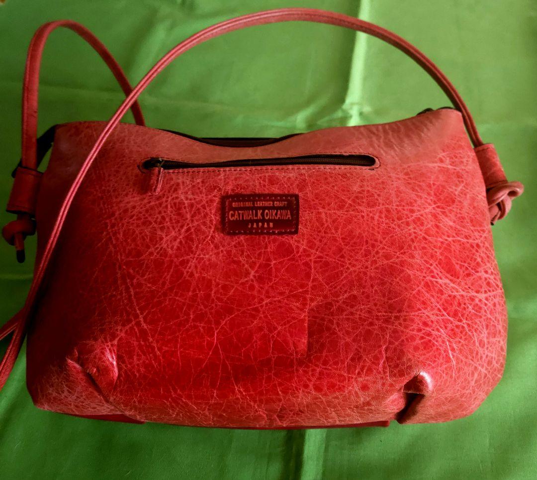 未使用保管品CATWALK OIKAWA猫×花柄 日本製 ショルダーバッグ