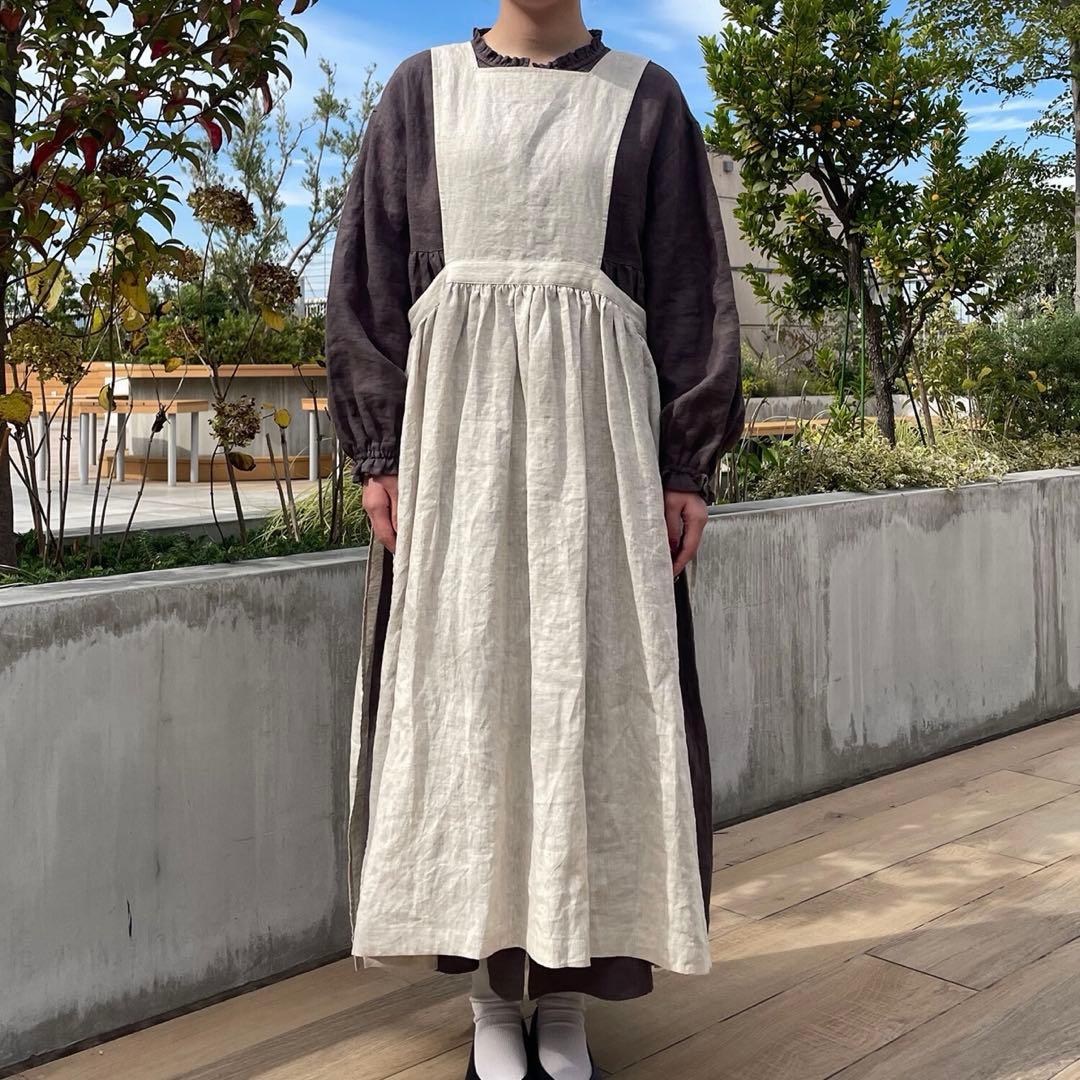 ゆ*ん様 Samansa Mos2リネンレイヤード2WAYエプロンワンピース キ