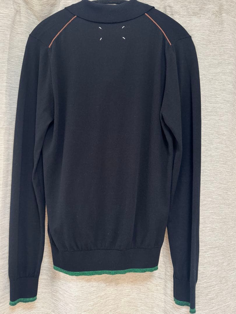 マルジェラ　スキッパーニット　ブラック S