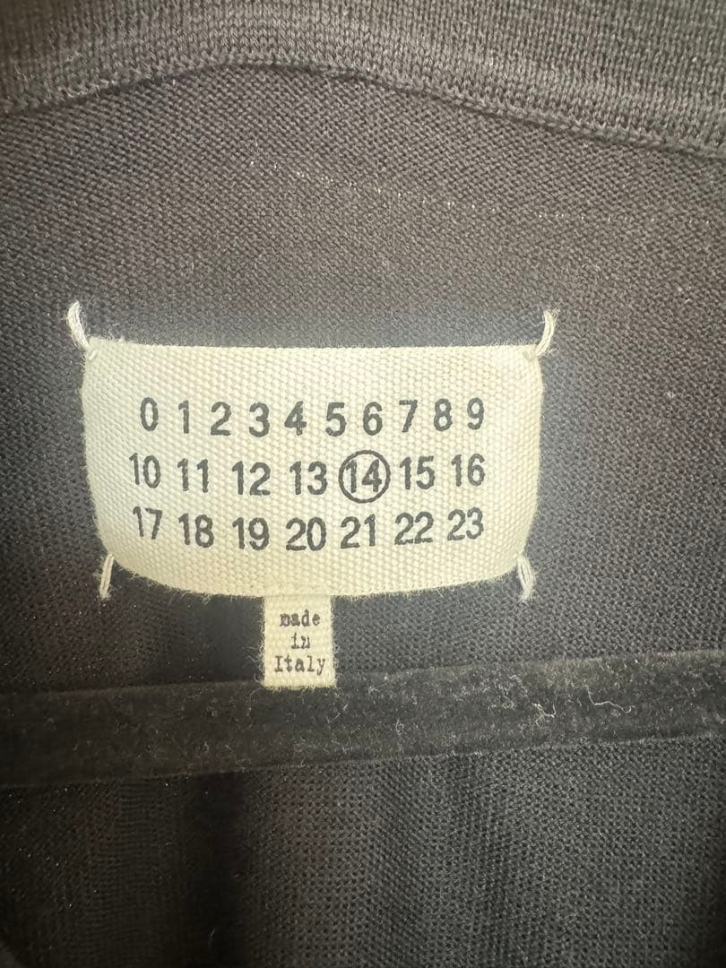 マルジェラ　スキッパーニット　ブラック S