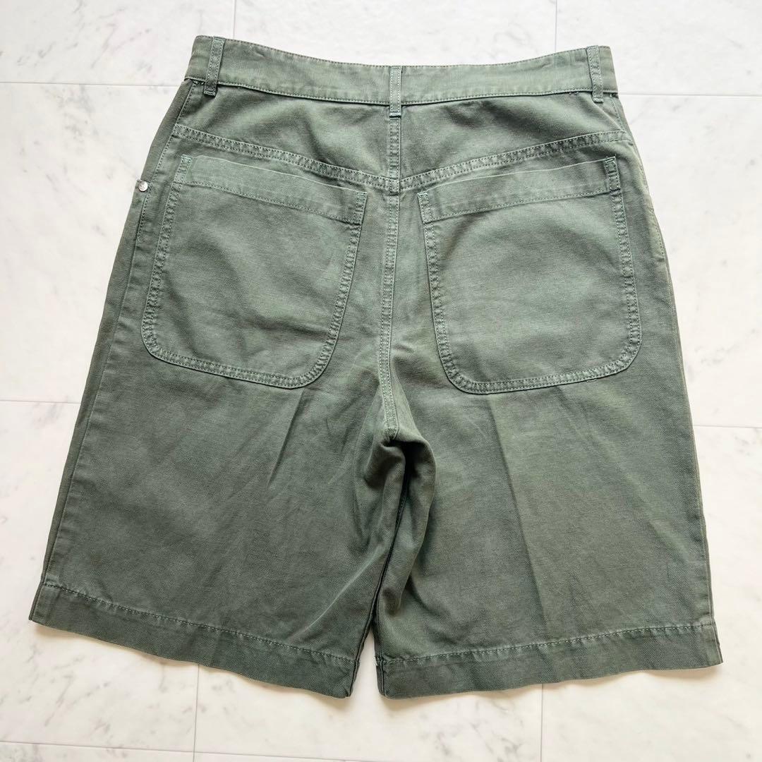 付属品付 CHANEL ココマークメタルボタン ハーフパンツ カーキ 40