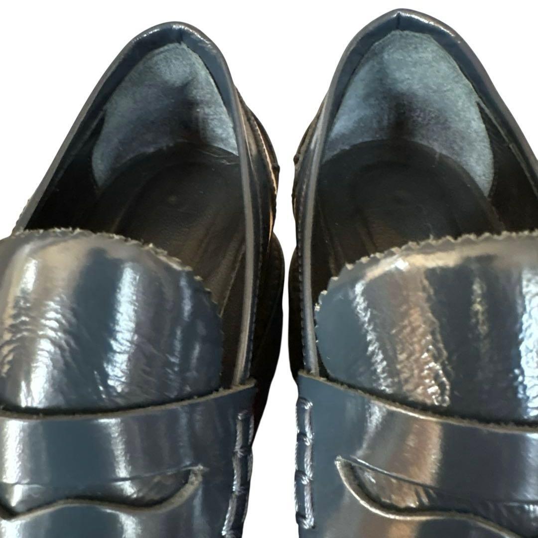 s*a様 美品✨ MM6 プラットフォームローファー （23㌢） ネイビー マル