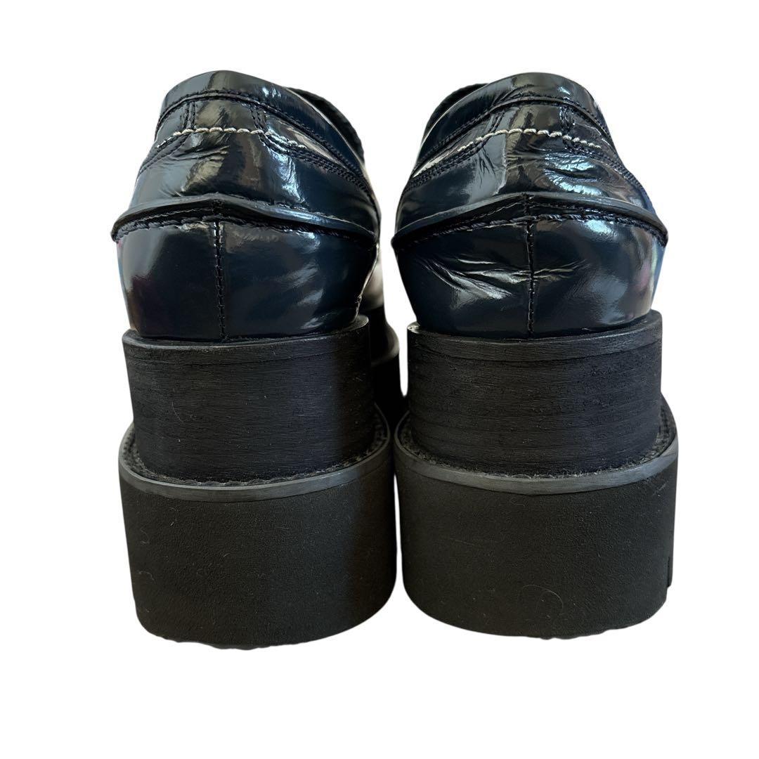 s*a様 美品✨ MM6 プラットフォームローファー （23㌢） ネイビー マル