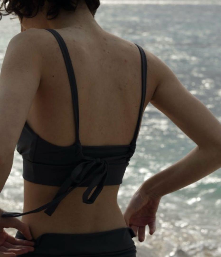 水着・ラッシュガード back ribbon bikini swimwear Kurogoma