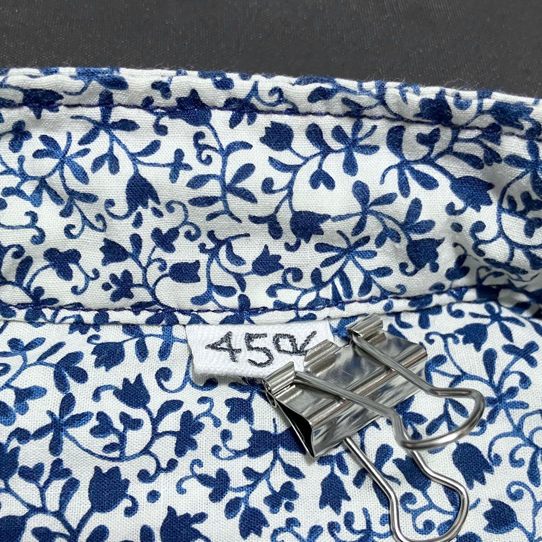 【美品】45R フラワータペットの908オーシャンスタンドシャツ 小花　ブラウス