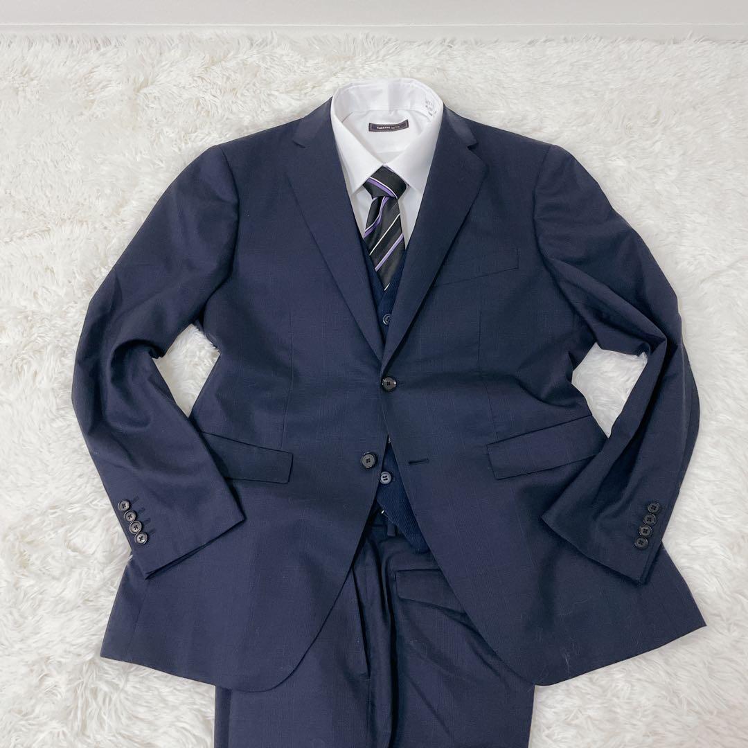 ORIHICA Luxe スリーピース スーツ ネイビー Super150’s