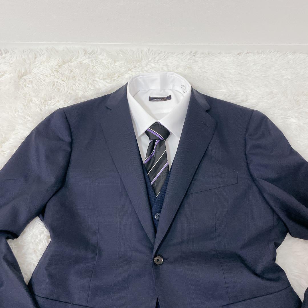 ORIHICA Luxe スリーピース スーツ ネイビー Super150’s
