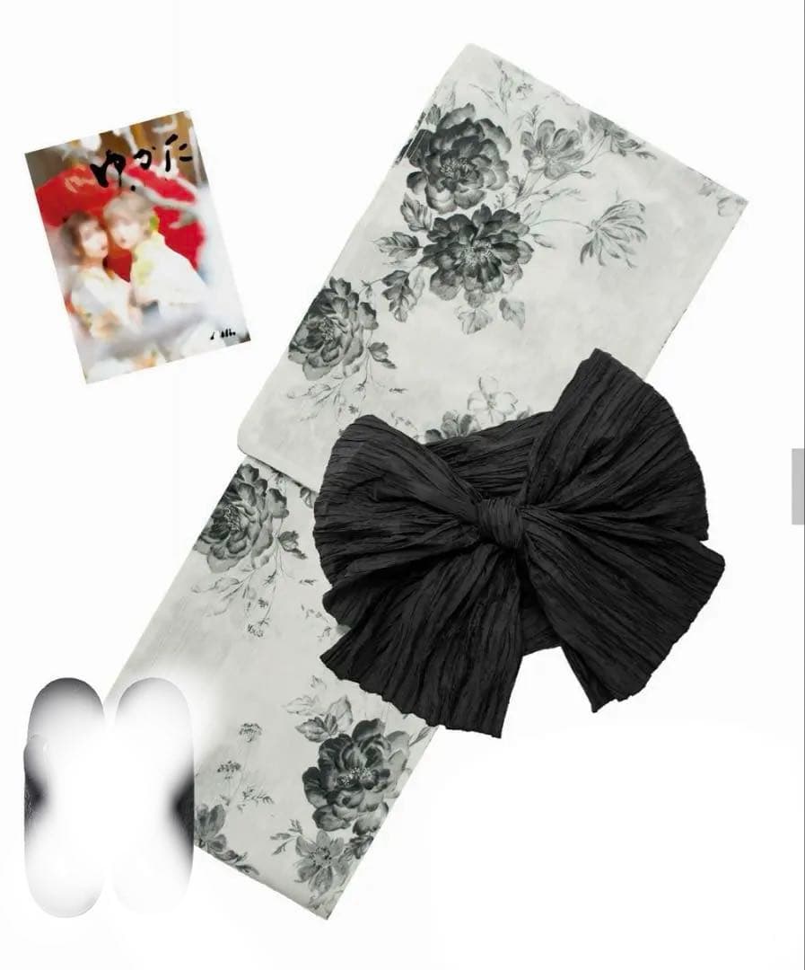 Ditaモノクロ花柄 水彩の十六夜色