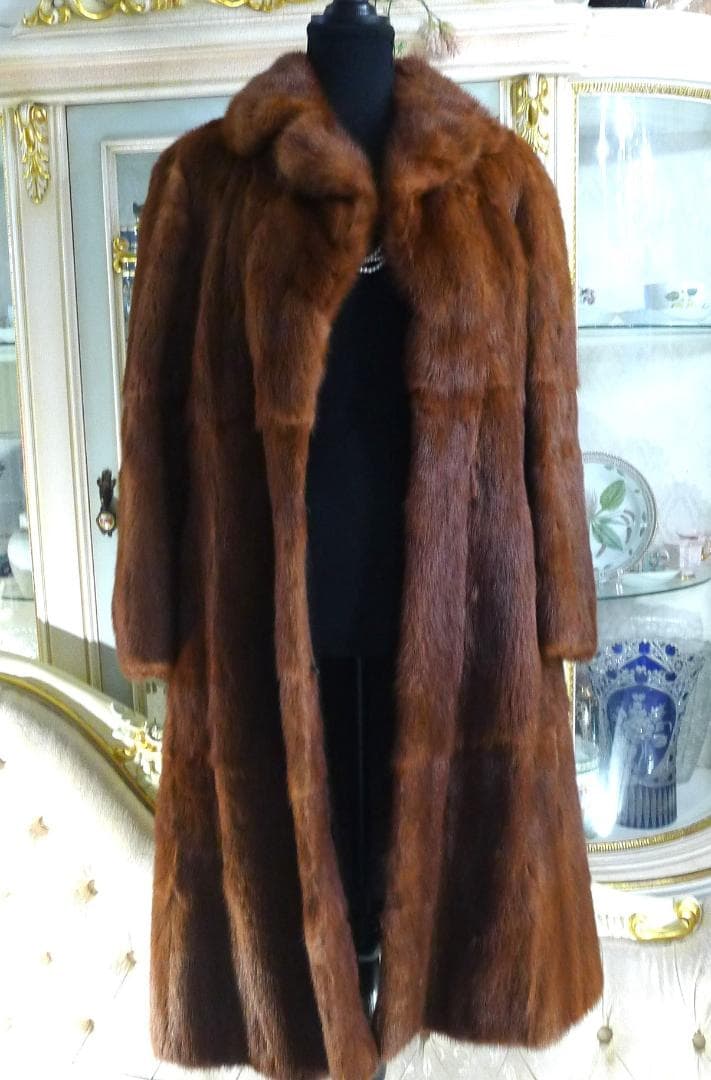 ◇【高級MINK】ブラウンカラー毛艶＆なめし最高ロングコート◇