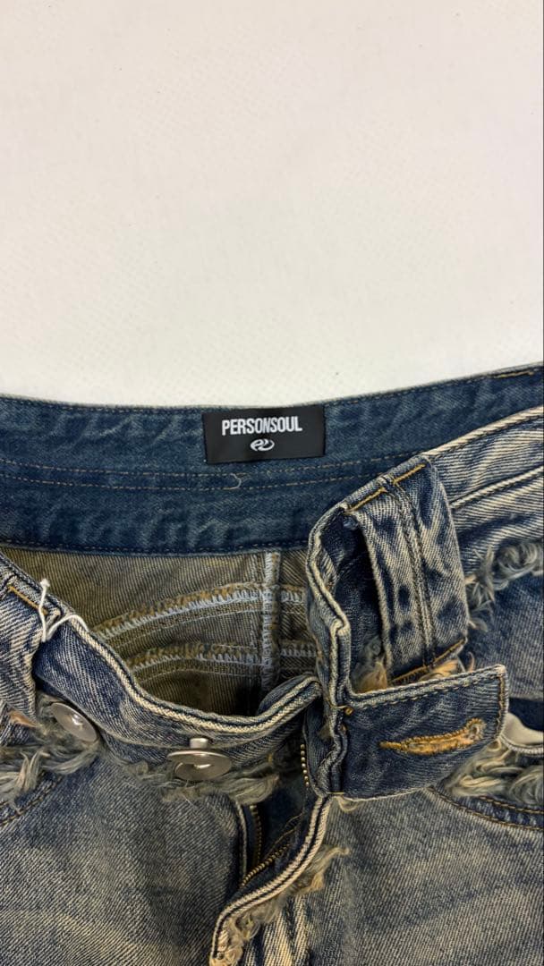 PERSONSOUL ダメージ加工 フレアデニム