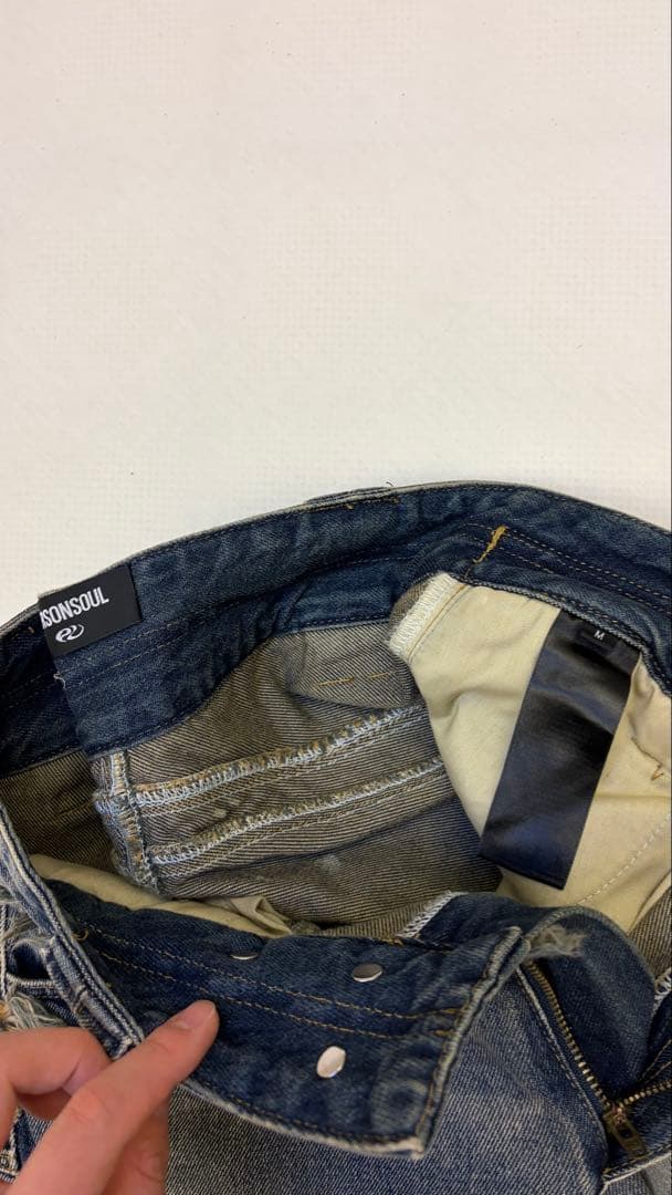 PERSONSOUL ダメージ加工 フレアデニム