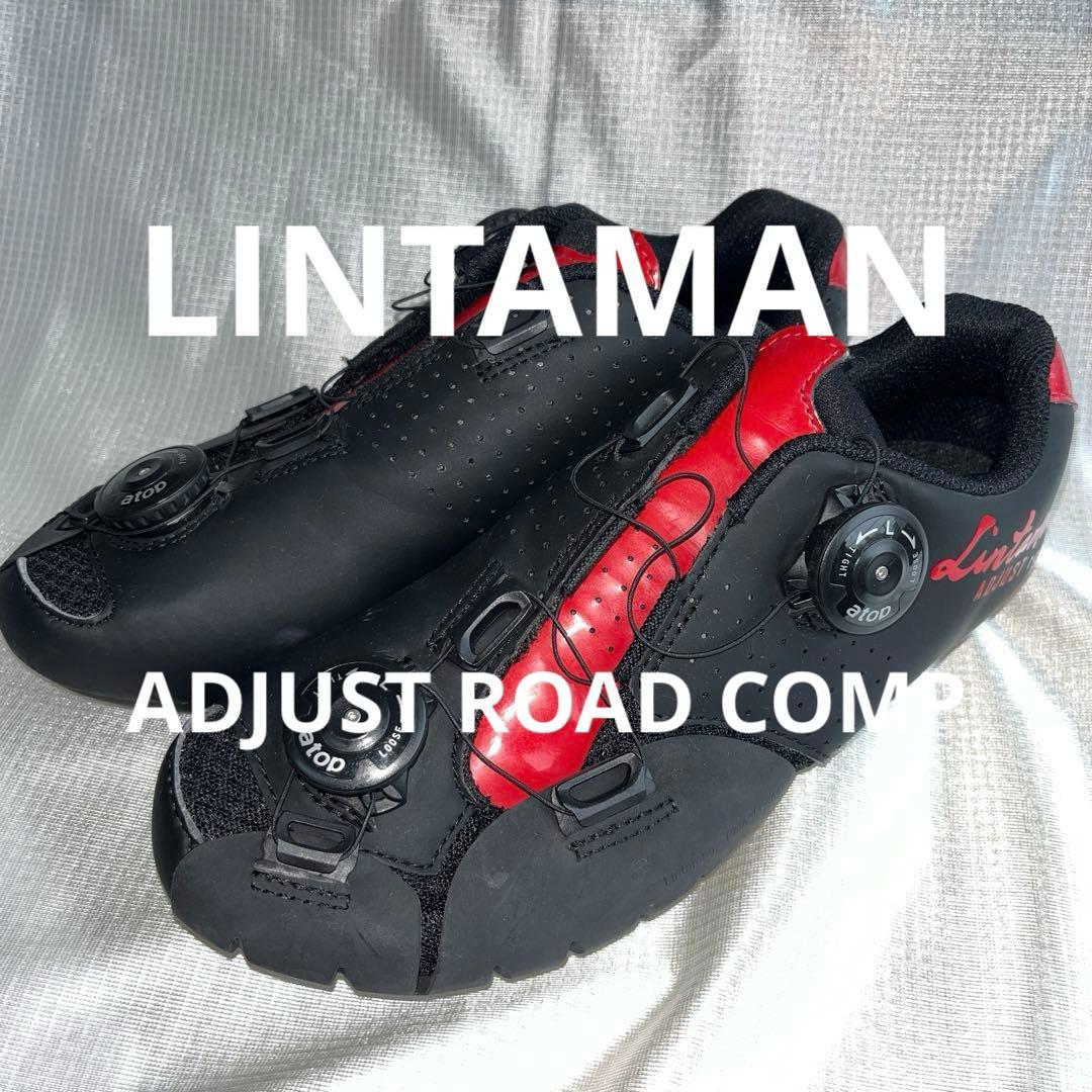 ボアダイヤル式 ロードバイクシューズ ブラック/レッド