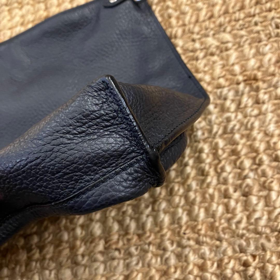 JIL SANDER レザー ショルダーバッグ 濃紺