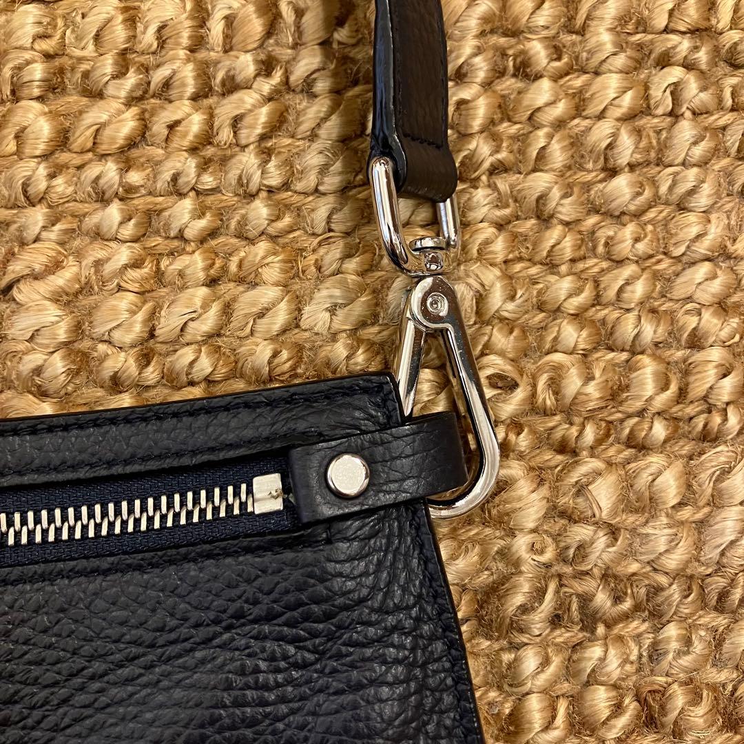 JIL SANDER レザー ショルダーバッグ 濃紺