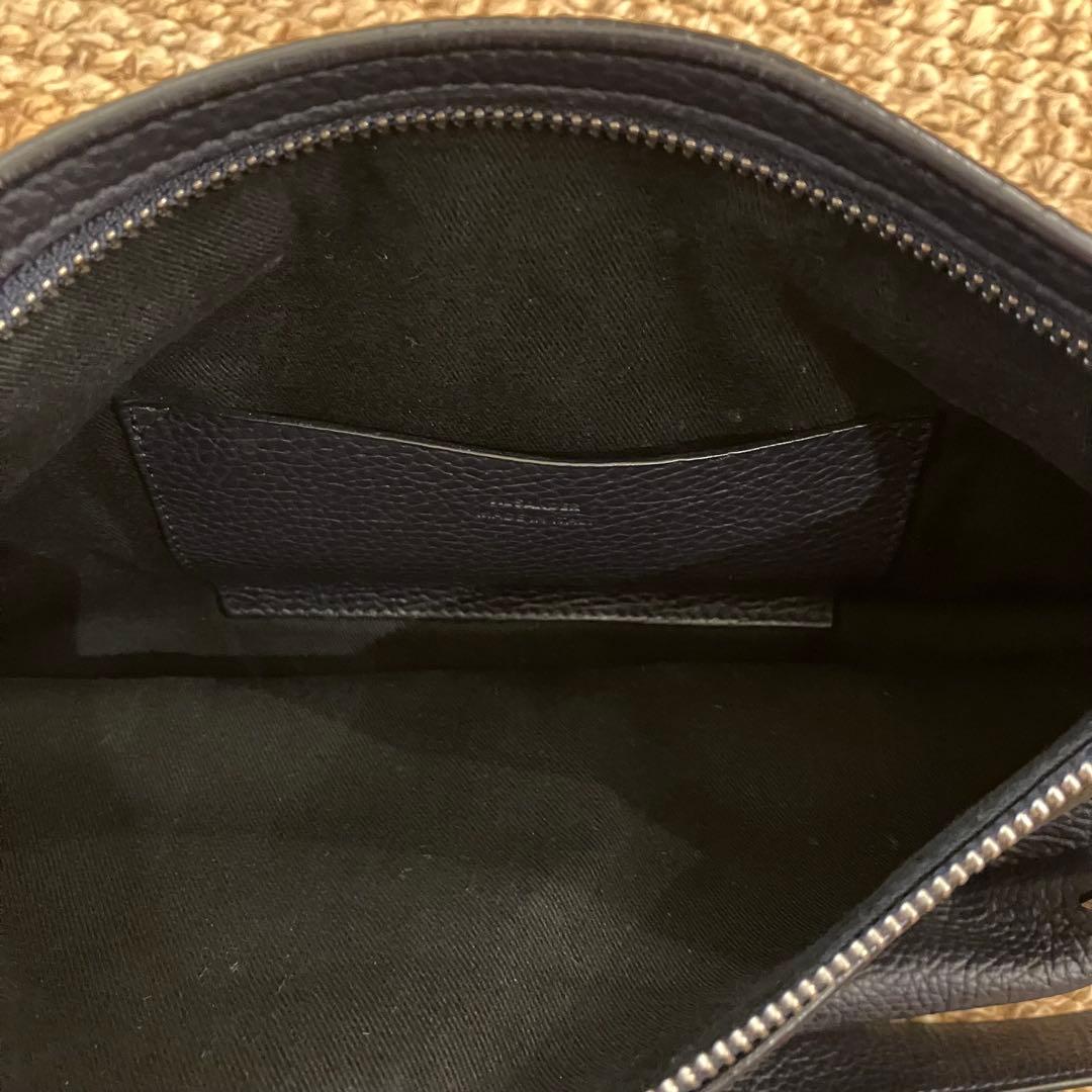 JIL SANDER レザー ショルダーバッグ 濃紺